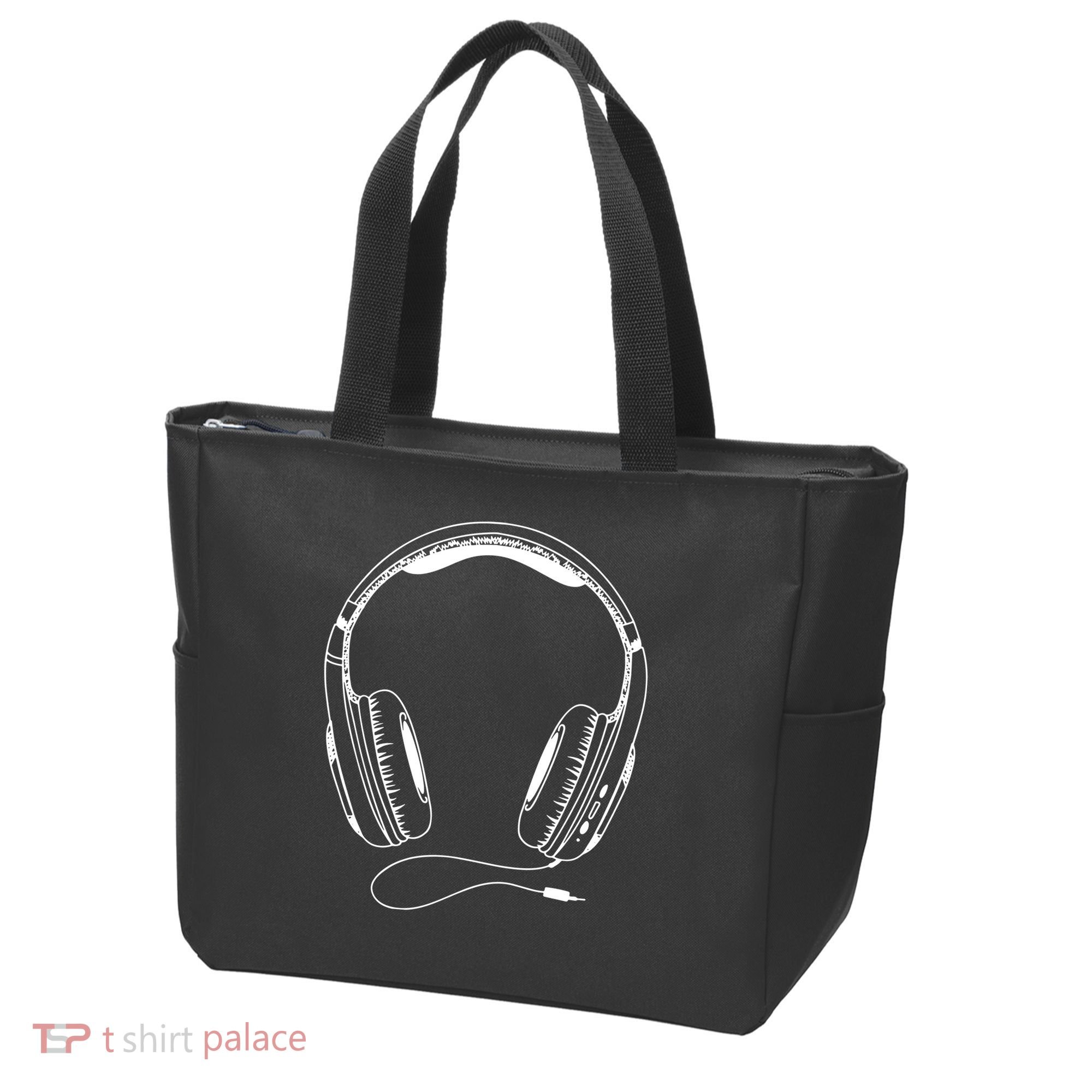 Music Headphones Tote Bag