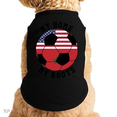 My Home My Roots Morocco Flag Soccer Gift Doggie Tank