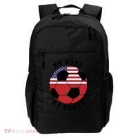 My Home My Roots Morocco Flag Soccer Gift Backpack thumb 0