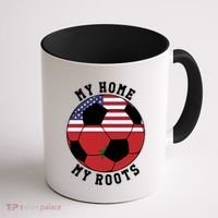 My Home My Roots Morocco Flag Soccer Gift Coffee Mug thumb 1