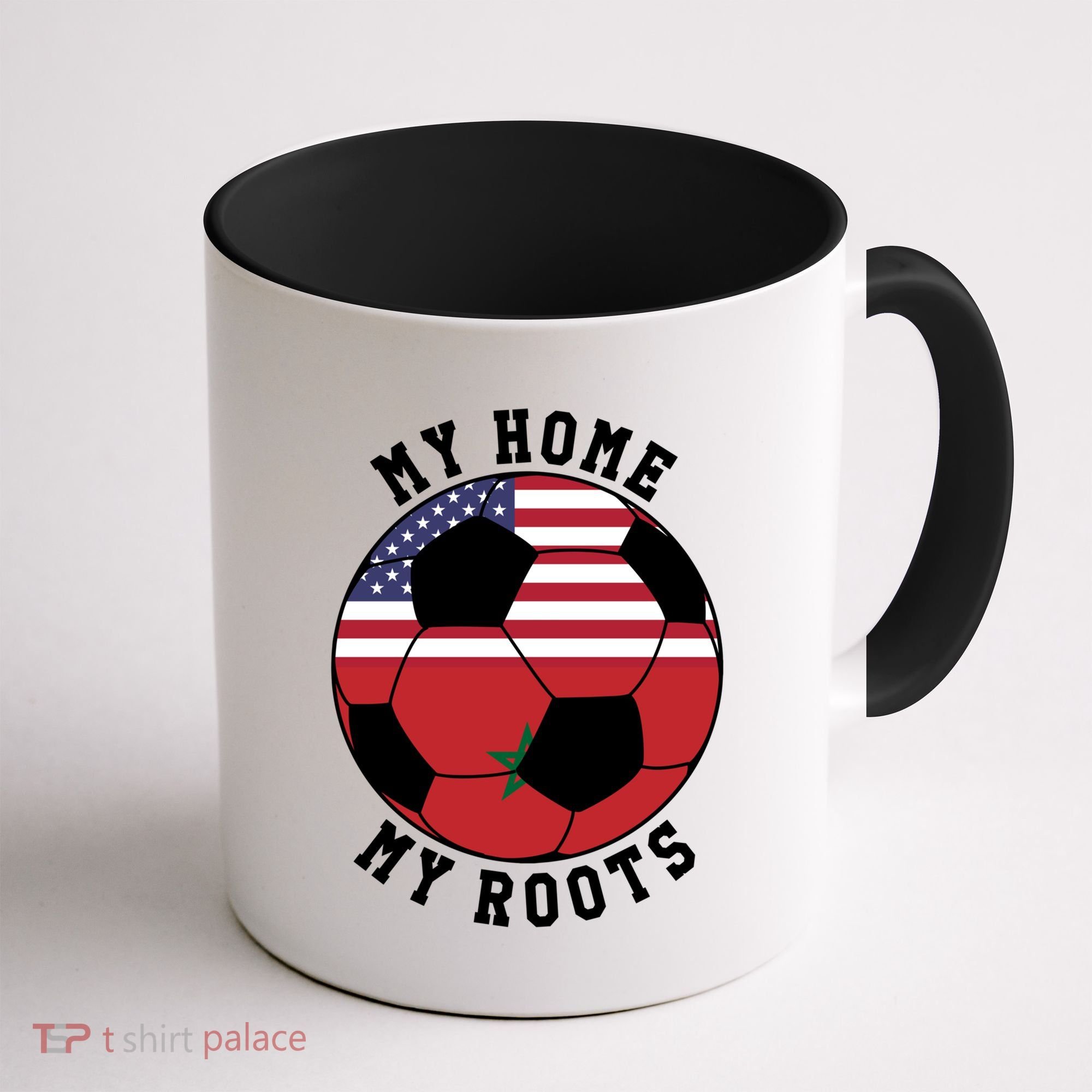 My Home My Roots Morocco Flag Soccer Gift Coffee Mug