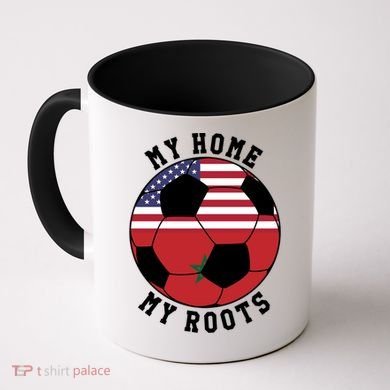 My Home My Roots Morocco Flag Soccer Gift Coffee Mug