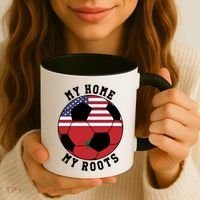 My Home My Roots Morocco Flag Soccer Gift Coffee Mug thumb 3