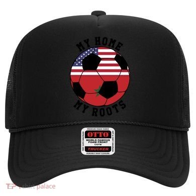 My Home My Roots Morocco Flag Soccer Gift Hat