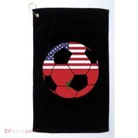 My Home My Roots Morocco Flag Soccer Gift Golf Towel thumb 0