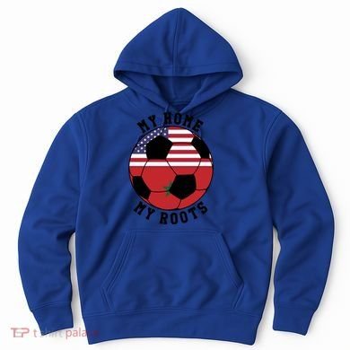 My Home My Roots Morocco Flag Soccer Gift Hoodie