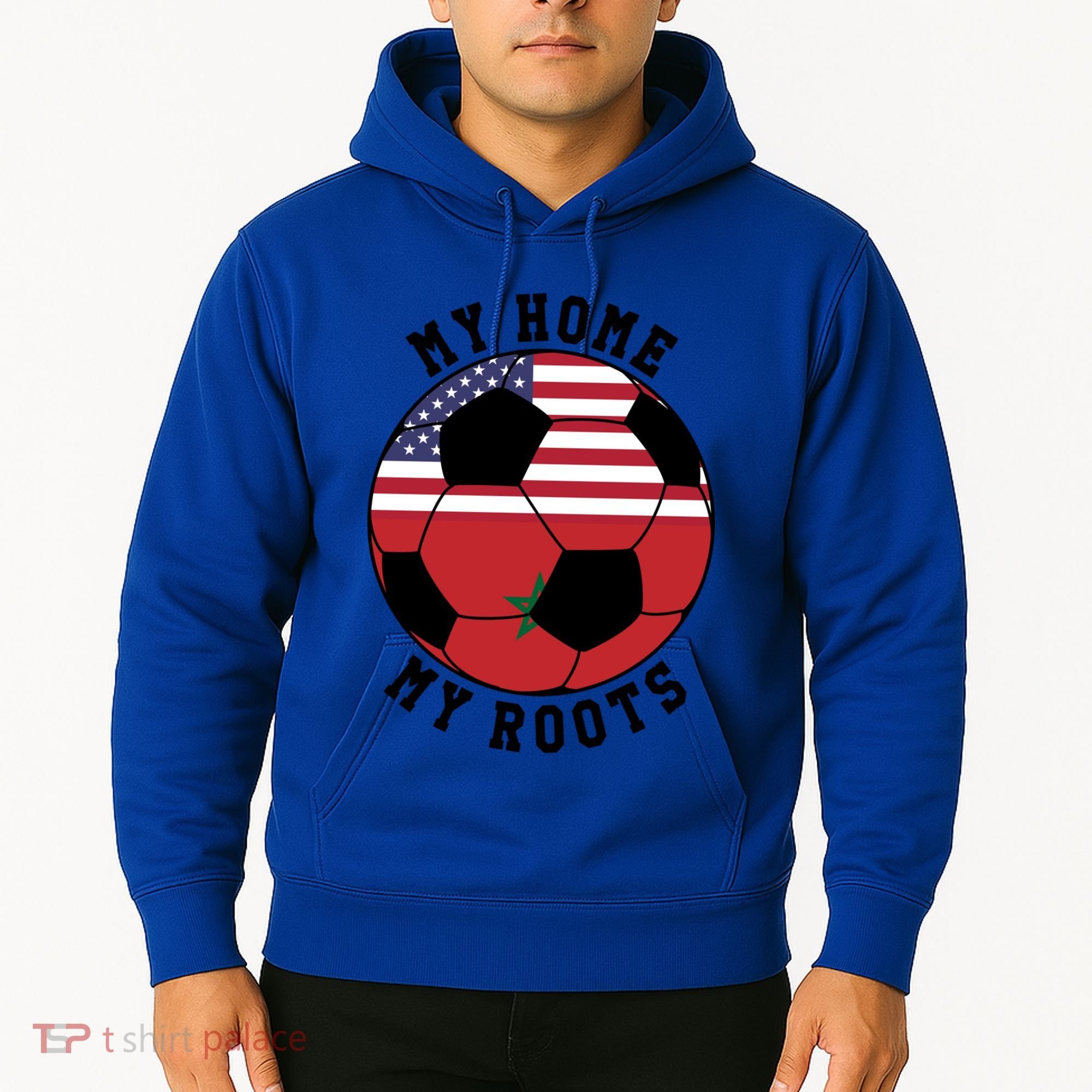 My Home My Roots Morocco Flag Soccer Gift Hoodie