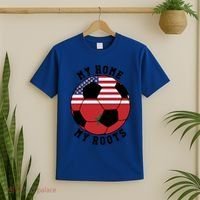 My Home My Roots Morocco Flag Soccer Gift T-Shirt thumb 2