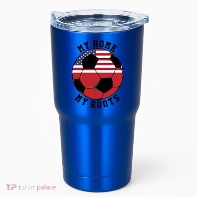 My Home My Roots Morocco Flag Soccer Gift Tumbler