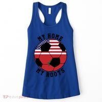 My Home My Roots Morocco Flag Soccer Gift Women's Tank Top thumb 0