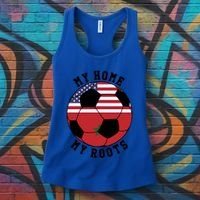 My Home My Roots Morocco Flag Soccer Gift Women's Tank Top thumb 3