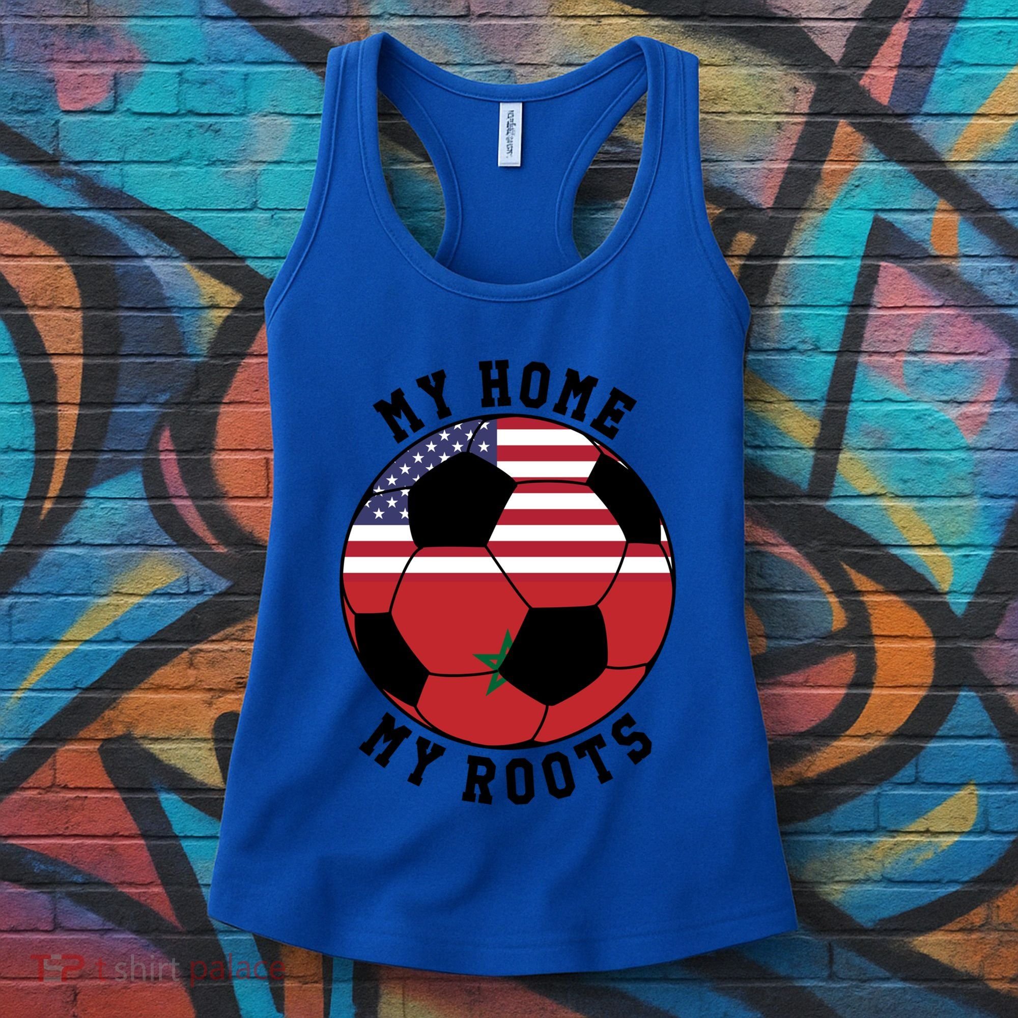 My Home My Roots Morocco Flag Soccer Gift Women's Tank Top