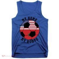 My Home My Roots Morocco Flag Soccer Gift Tank Top thumb 0
