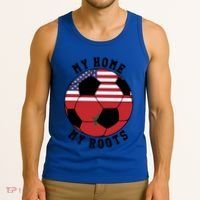 My Home My Roots Morocco Flag Soccer Gift Tank Top thumb 3