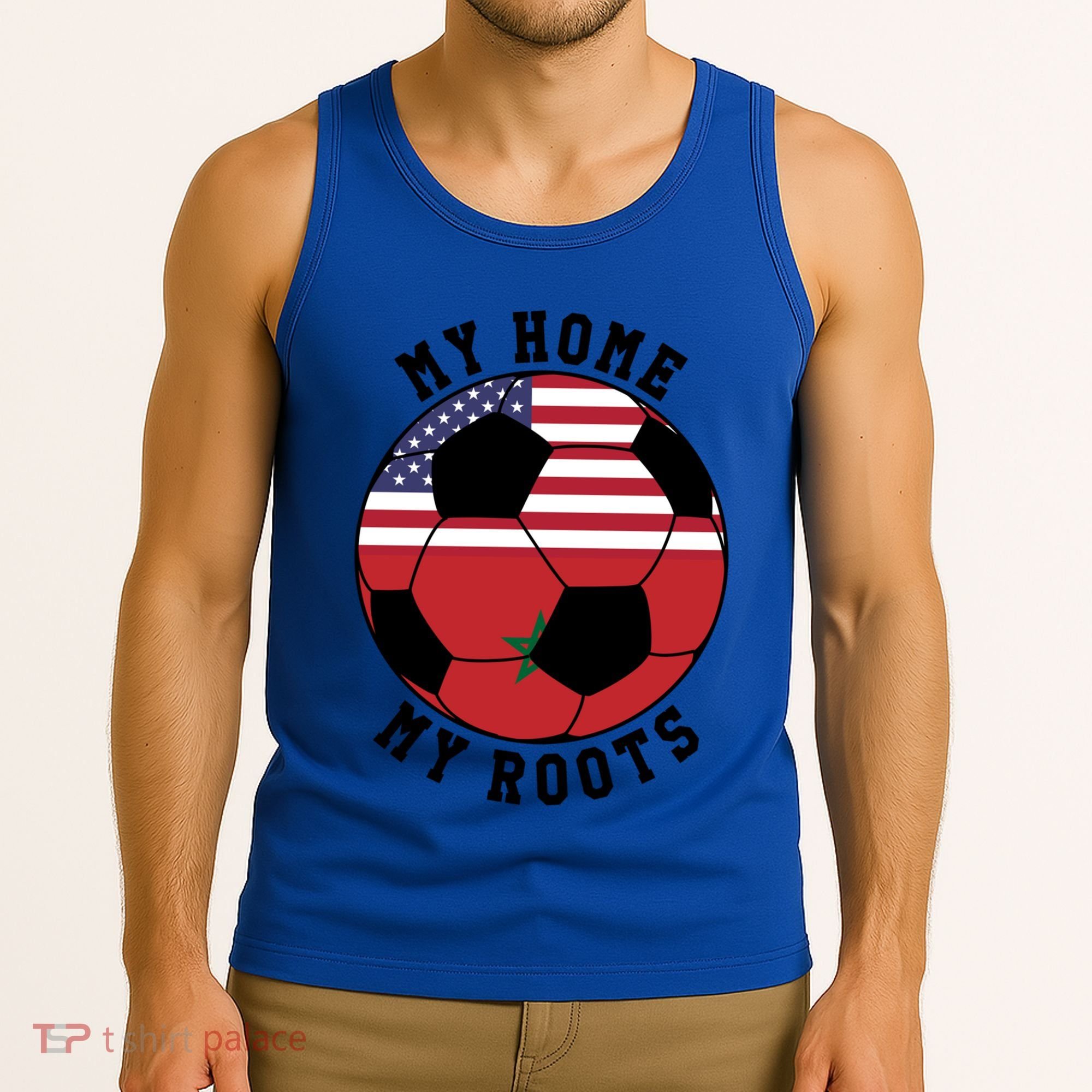 My Home My Roots Morocco Flag Soccer Gift Tank Top