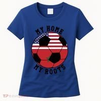 My Home My Roots Morocco Flag Soccer Gift Women's T-Shirt thumb 0
