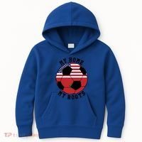 My Home My Roots Morocco Flag Soccer Gift Kids Hoodie thumb 0