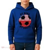 My Home My Roots Morocco Flag Soccer Gift Kids Hoodie thumb 4