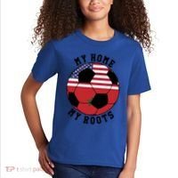 My Home My Roots Morocco Flag Soccer Gift Kids T-Shirt thumb 2