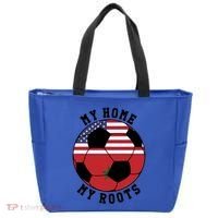 My Home My Roots Morocco Flag Soccer Gift Tote Bag thumb 0