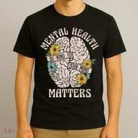 Mental Health Matters Be Kind To Your Mind Mental Awareness T-Shirt thumb 3