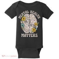 Mental Health Matters Be Kind To Your Mind Mental Awareness Baby Bodysuit thumb 0