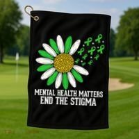 Mental Health Matters End The Stigma Golf Towel thumb 1
