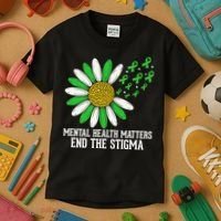 Mental Health Matters End The Stigma Kids T-Shirt thumb 3