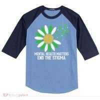 Mental Health Matters End The Stigma Raglan Baseball Sleeve Shirt thumb 0