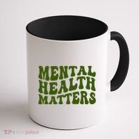 Mental Health Matters Groovy Retro Coffee Mug thumb 1