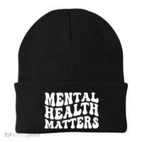 Mental Health Matters Groovy Retro Beanie thumb 0