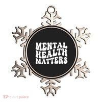 Mental Health Matters Groovy Retro Ornament thumb 0