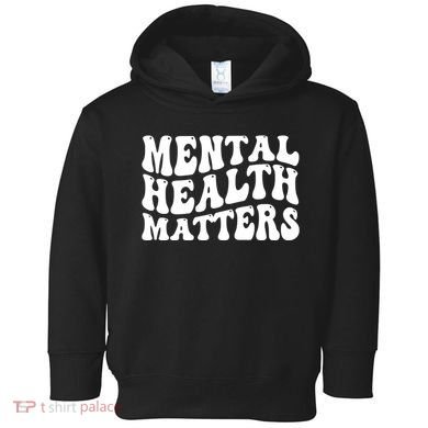 Mental Health Matters Groovy Retro Toddler Hoodie