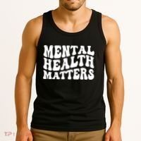 Mental Health Matters Groovy Retro Tank Top thumb 3