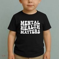 Mental Health Matters Groovy Retro Toddler T-Shirt thumb 2