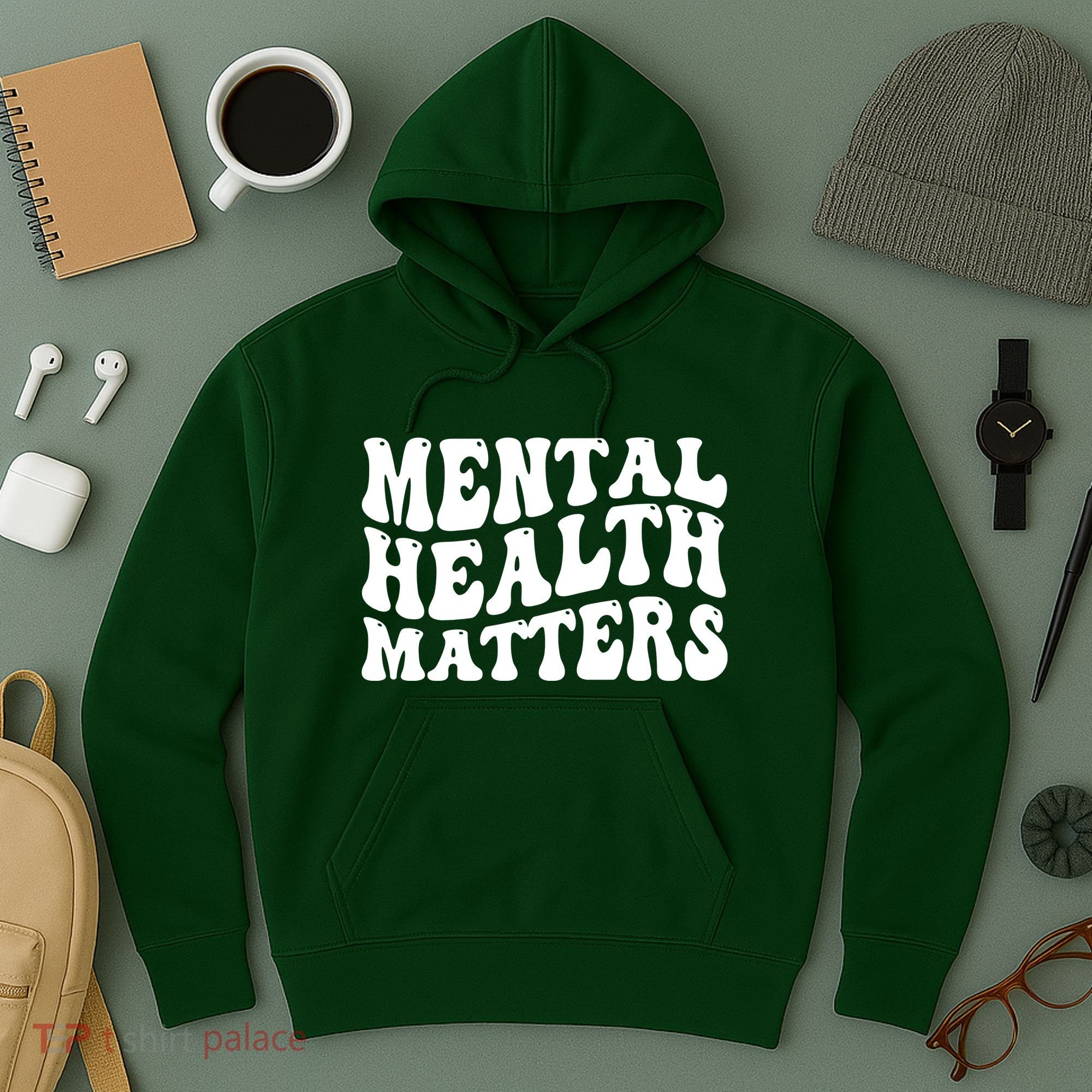 Mental Health Matters Groovy Retro Hoodie