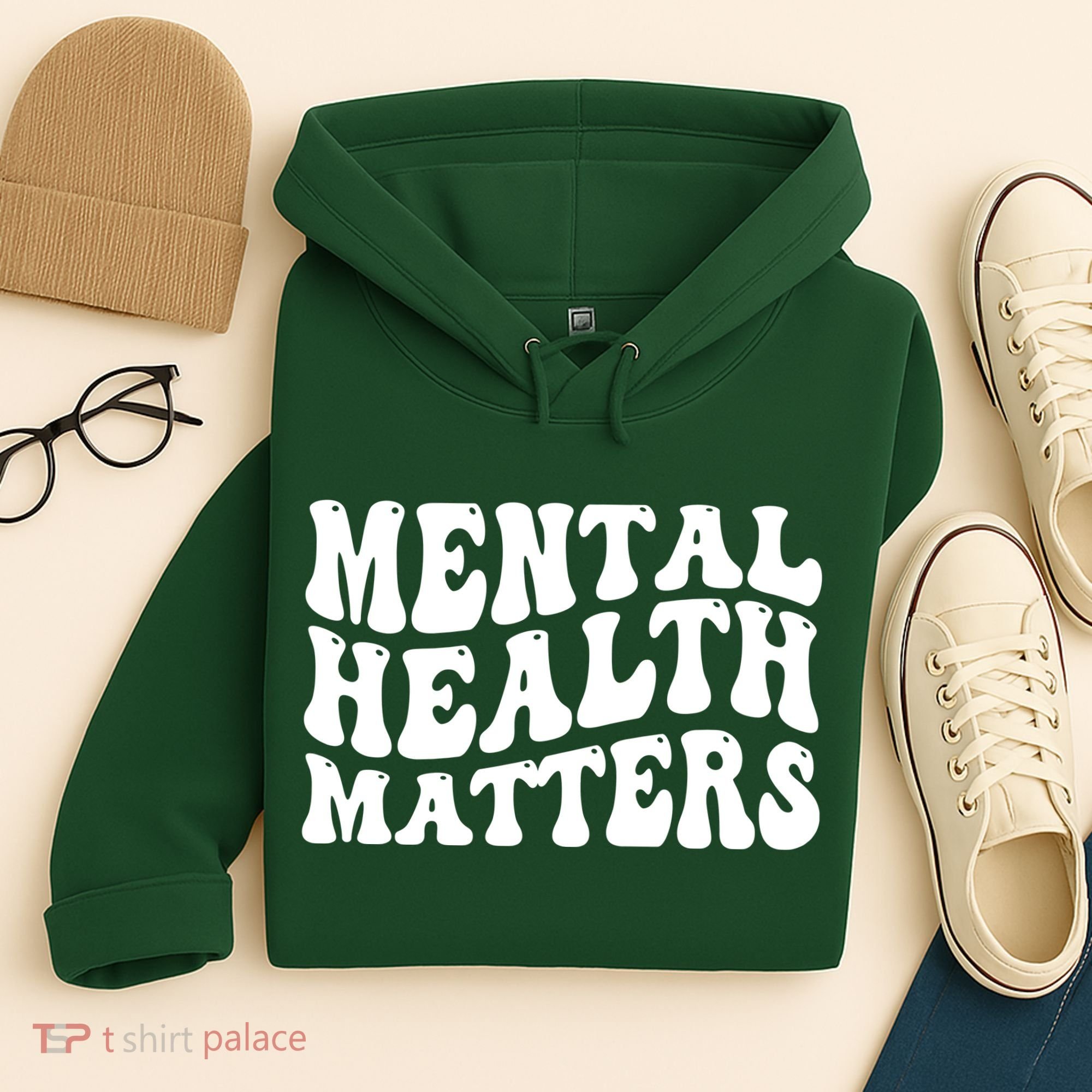 Mental Health Matters Groovy Retro Hoodie
