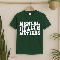 Mental Health Matters Groovy Retro T-Shirt thumb 2