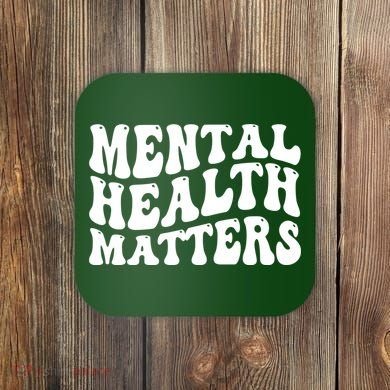 Mental Health Matters Groovy Retro Coaster