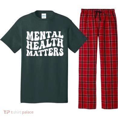 Mental Health Matters Groovy Retro Pajama Set