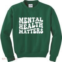 Mental Health Matters Groovy Retro Kids Sweatshirt thumb 0