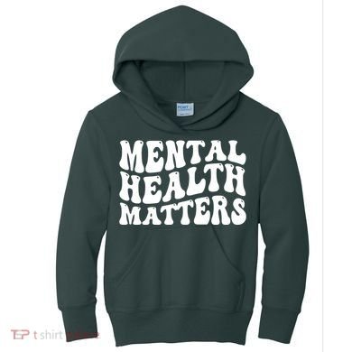 Mental Health Matters Groovy Retro Kids Hoodie