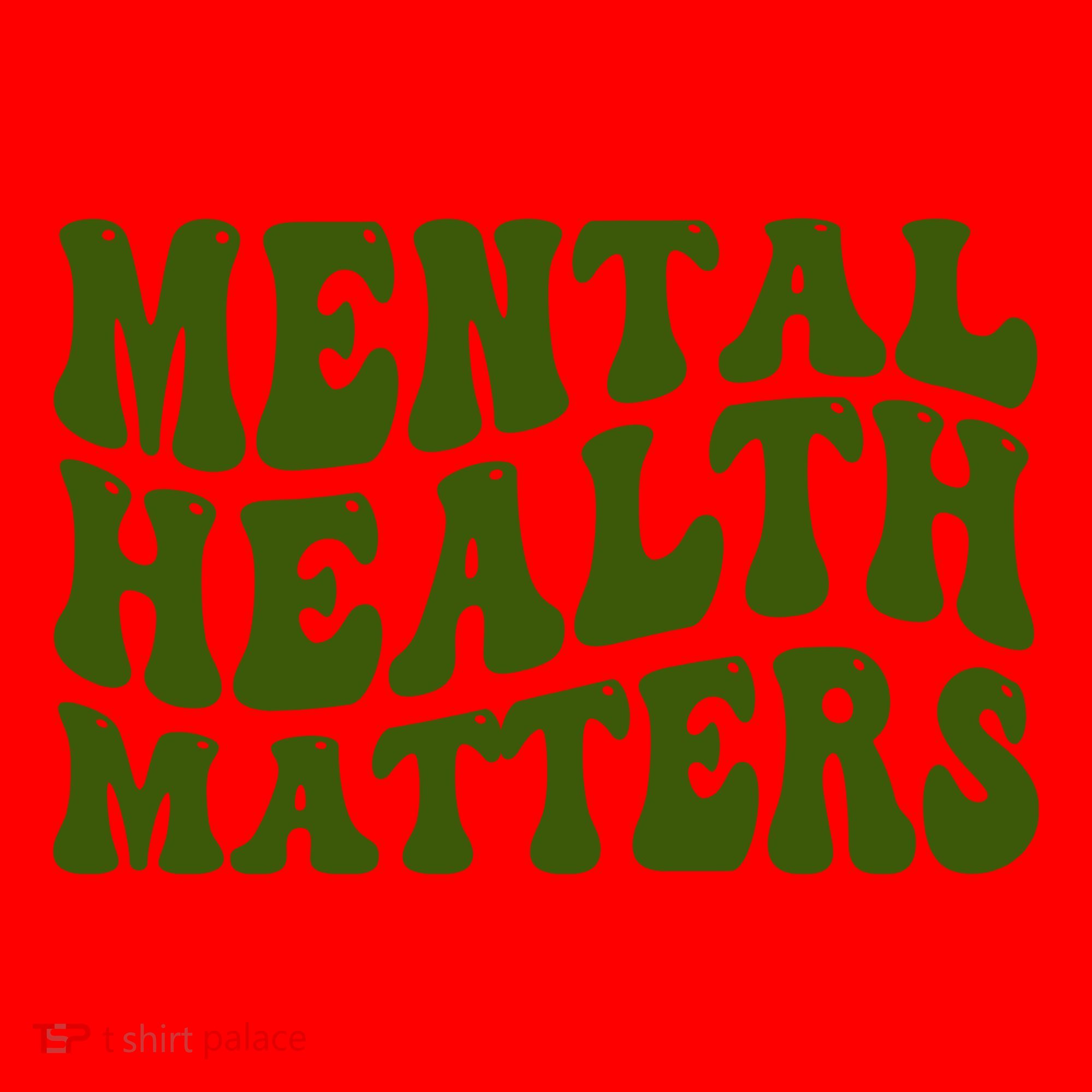 Mental Health Matters Groovy Retro Santa Hat
