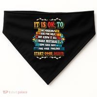 Mental Health Make Mistakes Be Yourself Inspirational USA-Made Doggie Bandana thumb 0