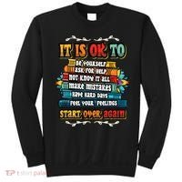 Mental Health Make Mistakes Be Yourself Inspirational Sweatshirt thumb 0