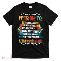 Mental Health Make Mistakes Be Yourself Inspirational T-Shirt thumb 0