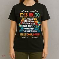 Mental Health Make Mistakes Be Yourself Inspirational T-Shirt thumb 4