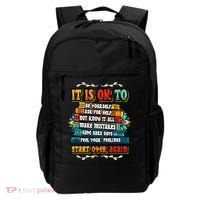Mental Health Make Mistakes Be Yourself Inspirational Backpack thumb 0