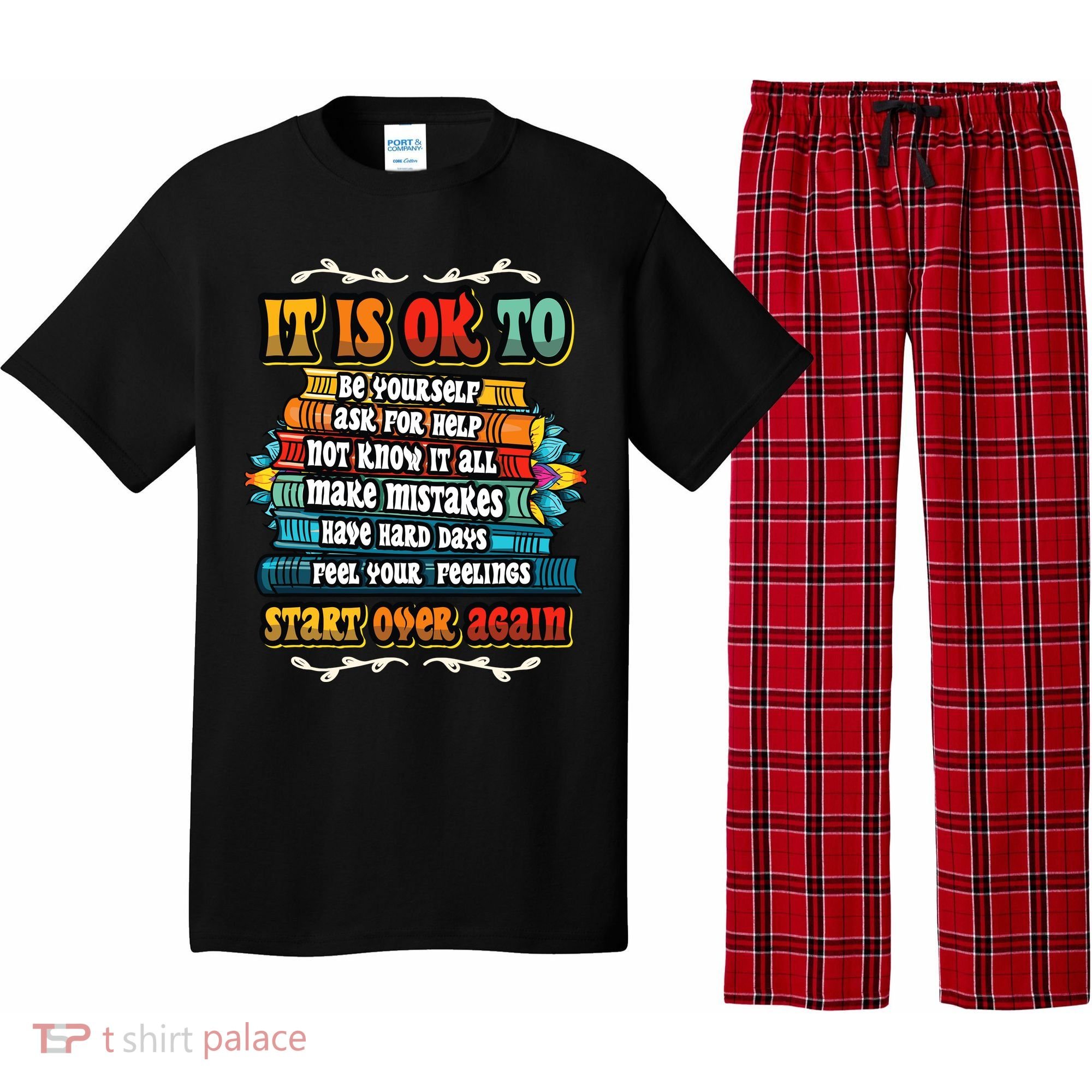 Mental Health Make Mistakes Be Yourself Inspirational Pajama Set