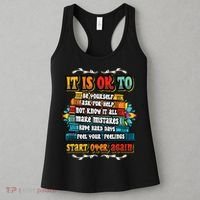 Mental Health Make Mistakes Be Yourself Inspirational Women's Tank Top thumb 3